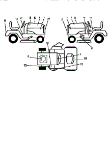 Decals parts for Craftsman Front-Engine Lawn Tractor 917256450 from AppliancePartsPros.com