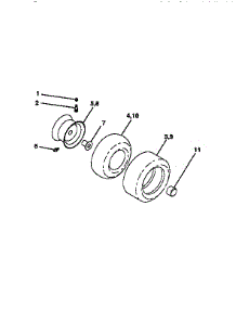Wheels And Tires parts for Craftsman Front-Engine Lawn Tractor 917256450 from AppliancePartsPros.com