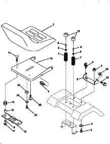 Seat Assembly parts for Craftsman Front-Engine Lawn Tractor 917256451 from AppliancePartsPros.com