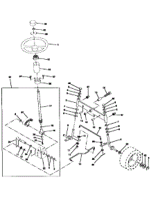 Steering Assembly parts for Craftsman Front-Engine Lawn Tractor 917256491 from AppliancePartsPros.com