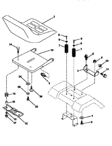Seat Assembly parts for Craftsman Front-Engine Lawn Tractor 917256491 from AppliancePartsPros.com
