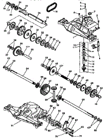Transaxle 4360-79 (71 / 917) parts for Craftsman Front-Engine Lawn Tractor 917256501 from AppliancePartsPros.com