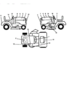 Decals parts for Craftsman Front-Engine Lawn Tractor 917256511 from AppliancePartsPros.com