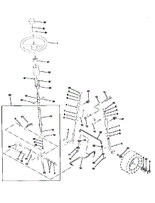 Steering Assembly parts for Craftsman Front-Engine Lawn Tractor 917256521 from AppliancePartsPros.com