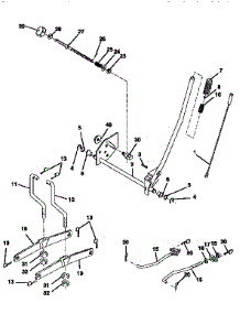 Mower Lift parts for Craftsman Front-Engine Lawn Tractor 917256522 from AppliancePartsPros.com