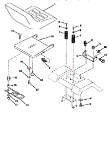 Seat Assembly parts for Craftsman Front-Engine Lawn Tractor 917256524 from AppliancePartsPros.com