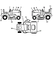 Decals parts for Craftsman Front-Engine Lawn Tractor 917256530 from AppliancePartsPros.com