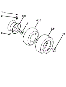 Wheels And Tires parts for Craftsman Front-Engine Lawn Tractor 917256530 from AppliancePartsPros.com