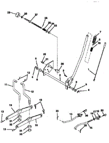 Mower Lift parts for Craftsman Front-Engine Lawn Tractor 917256540 from AppliancePartsPros.com