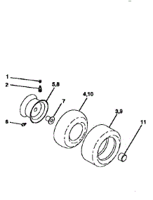 Wheels And Tires parts for Craftsman Front-Engine Lawn Tractor 917256541 from AppliancePartsPros.com