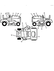 Decals parts for Craftsman Front-Engine Lawn Tractor 917256542 from AppliancePartsPros.com