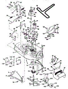 Mower Deck parts for Craftsman Front-Engine Lawn Tractor 917256542 from AppliancePartsPros.com