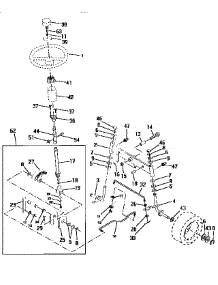 Steering Assembly parts for Craftsman Front-Engine Lawn Tractor 917256543 from AppliancePartsPros.com
