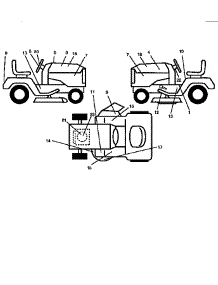 Decals parts for Craftsman Front-Engine Lawn Tractor 917256543 from AppliancePartsPros.com