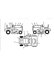 Decals parts for Craftsman Front-Engine Lawn Tractor 917256544 from AppliancePartsPros.com
