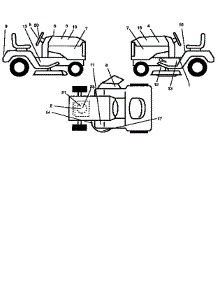 Decals parts for Craftsman Front-Engine Lawn Tractor 917256545 from AppliancePartsPros.com