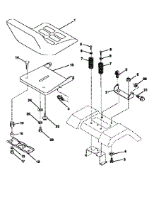Seat parts for Craftsman Front-Engine Lawn Tractor 917256550 from AppliancePartsPros.com