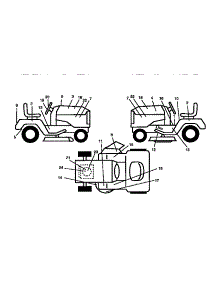 Decals parts for Craftsman Front-Engine Lawn Tractor 917256550 from AppliancePartsPros.com