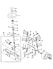 Steering Assembly parts for Craftsman Front-Engine Lawn Tractor 917256551 from AppliancePartsPros.com