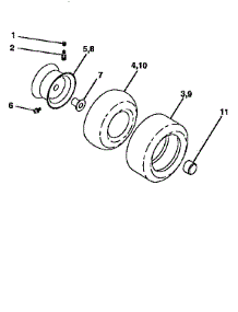 Wheels And Tires parts for Craftsman Front-Engine Lawn Tractor 917256551 from AppliancePartsPros.com