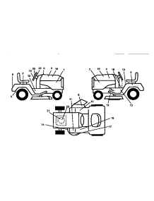Decals parts for Craftsman Front-Engine Lawn Tractor 917256553 from AppliancePartsPros.com