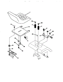 Seat Assembly parts for Craftsman Front-Engine Lawn Tractor 917256561 from AppliancePartsPros.com