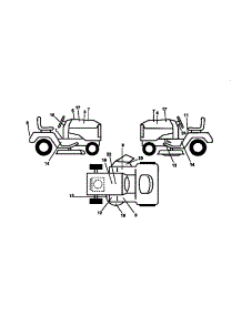 Decals parts for Craftsman Front-Engine Lawn Tractor 917256561 from AppliancePartsPros.com