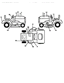 Decals parts for Craftsman Front-Engine Lawn Tractor 917256562 from AppliancePartsPros.com
