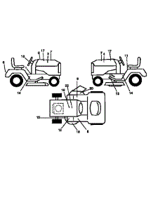 Decals parts for Craftsman Front-Engine Lawn Tractor 917256563 from AppliancePartsPros.com