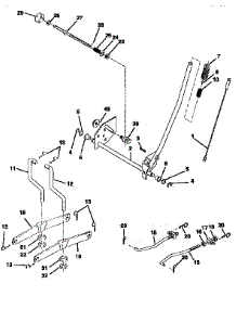 Mower Lift parts for Craftsman Front-Engine Lawn Tractor 917256563 from AppliancePartsPros.com