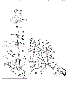 Steering Assembly parts for Craftsman Front-Engine Lawn Tractor 917256570 from AppliancePartsPros.com
