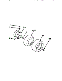 Wheels And Tires parts for Craftsman Front-Engine Lawn Tractor 917256570 from AppliancePartsPros.com