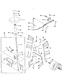 Steering Assembly parts for Craftsman Front-Engine Lawn Tractor 917256581 from AppliancePartsPros.com