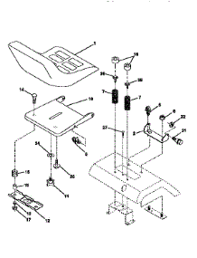 Seat Assembly parts for Craftsman Front-Engine Lawn Tractor 917256581 from AppliancePartsPros.com