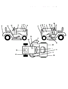 Decals parts for Craftsman Front-Engine Lawn Tractor 917256582 from AppliancePartsPros.com
