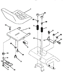 Seat Assembly parts for Craftsman Front-Engine Lawn Tractor 917256583 from AppliancePartsPros.com