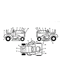 Decals parts for Craftsman Front-Engine Lawn Tractor 917256590 from AppliancePartsPros.com