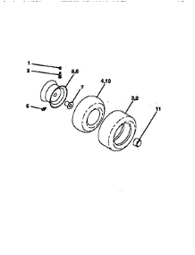 Wheels And Tires parts for Craftsman Front-Engine Lawn Tractor 917256600 from AppliancePartsPros.com