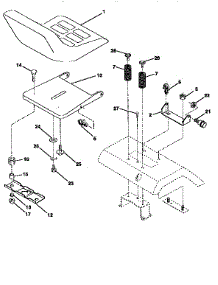 Seat Assembly parts for Craftsman Front-Engine Lawn Tractor 917256661 from AppliancePartsPros.com