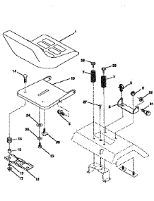 Seat Assembly parts for Craftsman Front-Engine Lawn Tractor 917256662 from AppliancePartsPros.com
