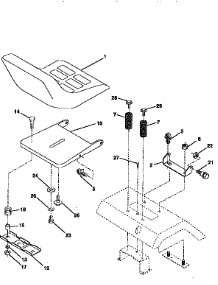 Seat Assembly parts for Craftsman Front-Engine Lawn Tractor 917256680 from AppliancePartsPros.com