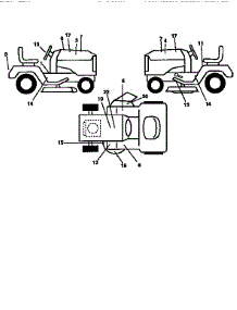 Decals parts for Craftsman Front-Engine Lawn Tractor 917256680 from AppliancePartsPros.com