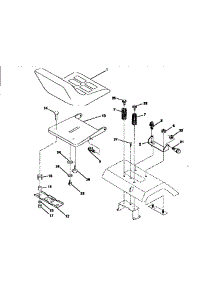 Seat Assembly parts for Craftsman Front-Engine Lawn Tractor 917256690 from AppliancePartsPros.com