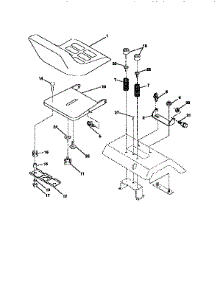 Seat Assembly parts for Craftsman Front-Engine Lawn Tractor 917256702 from AppliancePartsPros.com