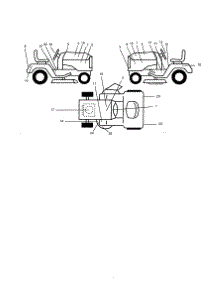 Decals parts for Craftsman Front-Engine Lawn Tractor 917256711 from AppliancePartsPros.com