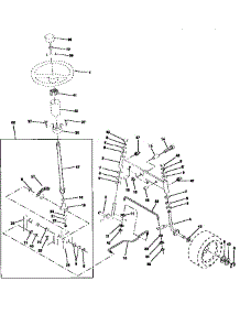 Steering Assembly parts for Craftsman Front-Engine Lawn Tractor 917256712 from AppliancePartsPros.com