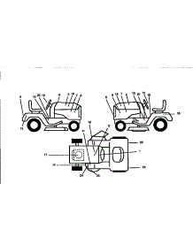 Decals parts for Craftsman Front-Engine Lawn Tractor 917256712 from AppliancePartsPros.com