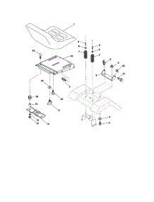 Seat parts for Craftsman Front-Engine Lawn Tractor 917256720 from AppliancePartsPros.com