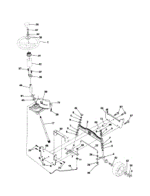 Steering parts for Craftsman Front-Engine Lawn Tractor 917256721 from AppliancePartsPros.com