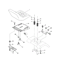 Seat parts for Craftsman Front-Engine Lawn Tractor 917256730 from AppliancePartsPros.com